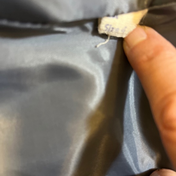 Gino Rossi Women’s Blue/Gray Collared Long Sleeve Button Front Overcoat Size 4 - Picture 9 of 13